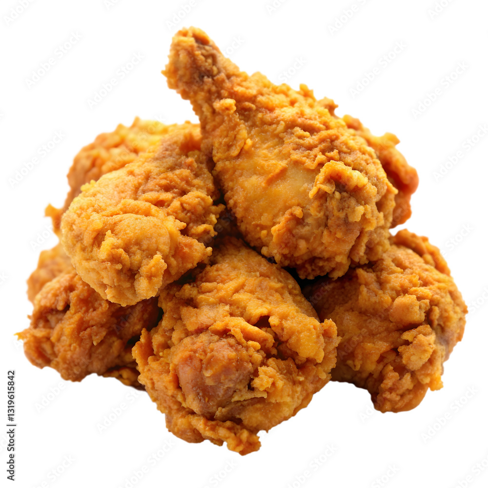 Tasty fried chicken isolated on transparent background Tasty fried chicken isolated on transparent background