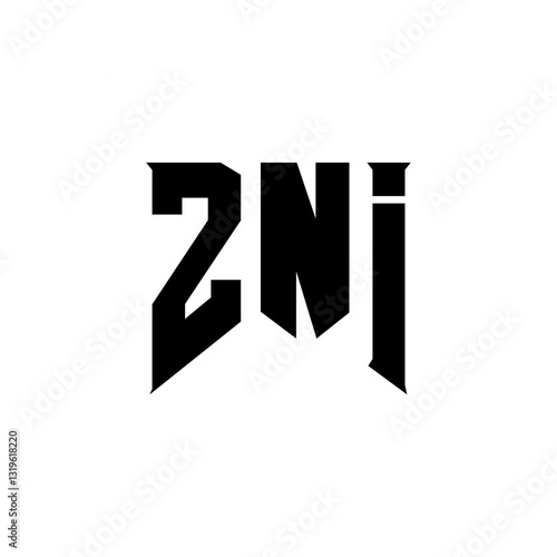 Free Download ZNI letter logo design for technology company. ZNI logo design black and white color combination. ZNI logo, ZNI vector, ZNI design, ZNI icon, ZNI alphabet. ZNI typography logo design. - GFXLoad