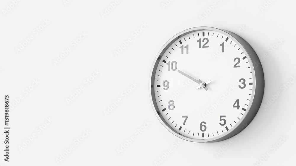 Modern Wall Clock Mockup with Copy Space Modern Wall Clock Mockup with Copy Space