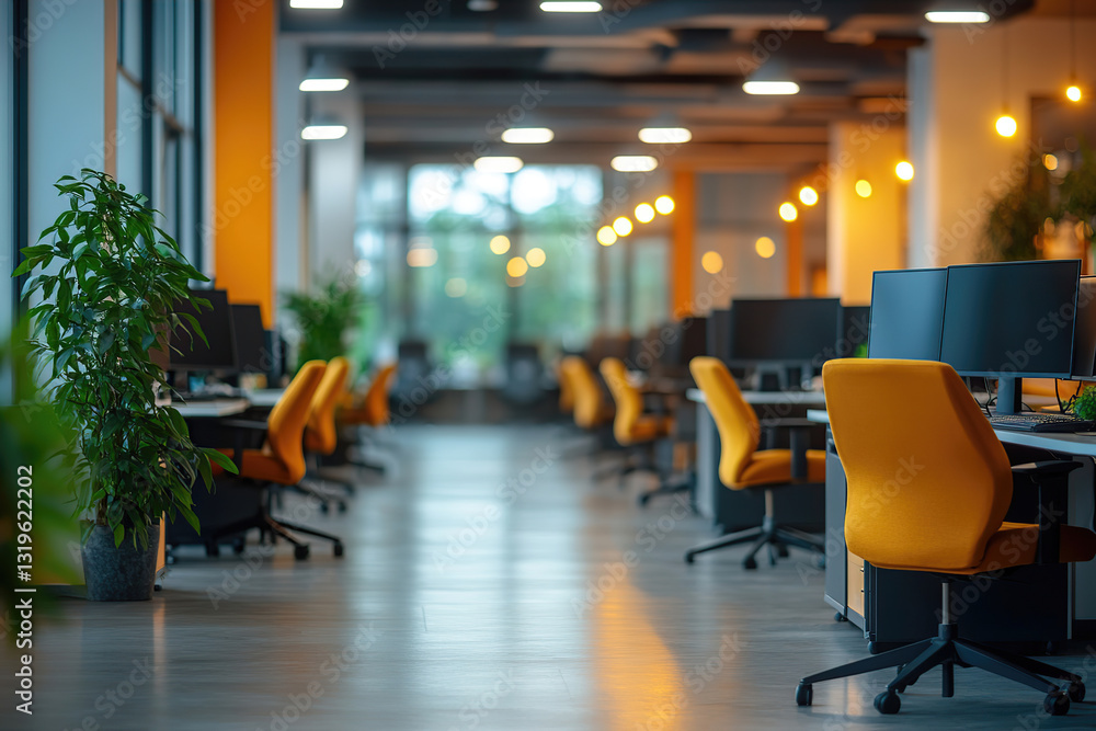 Bright and modern call center workspace designed for productivity and collaboration Bright and modern call center workspace designed for productivity and collaboration