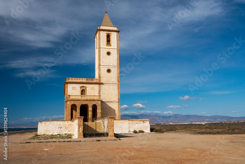 Kirche der Almadraba von Monteleva bei Las Salinas, Provinz Almería, Andalusien, Spanien photo