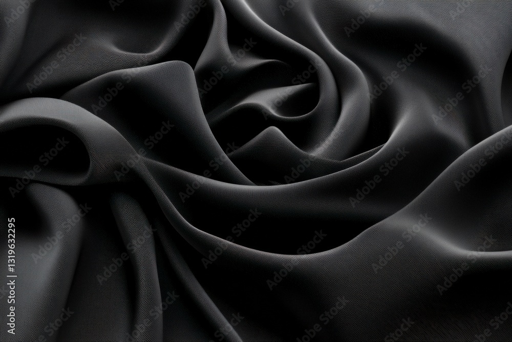 Fototapeta premium A black fabric with a shiny texture