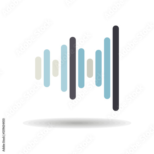 Equalizer, frequency vector icon. Audio signal