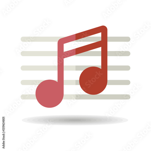 Stave and music notes vector icon
