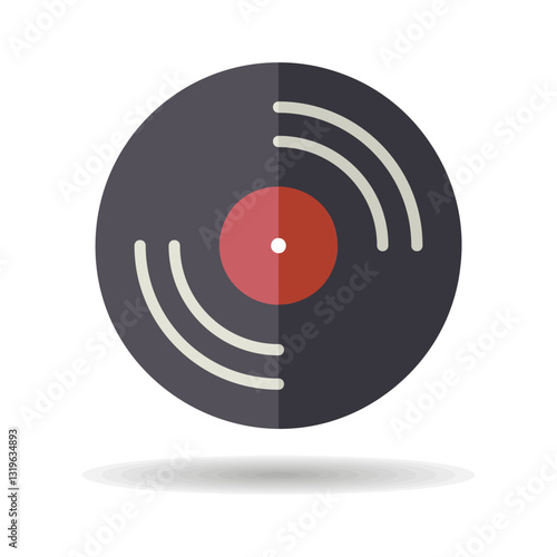 Vinyl record, lp record vector icon