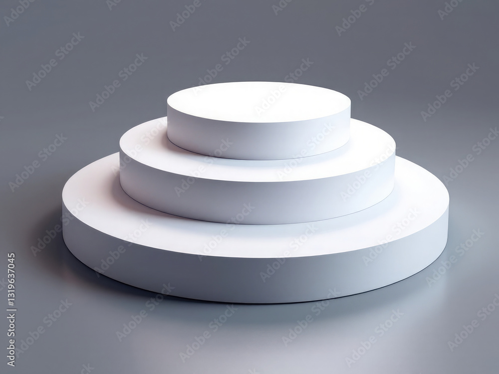 A pristine white marble podium with a smooth cylindrical form, levitating above a reflective pool in a sunlit art gallery A pristine white marble podium with a smooth cylindrical form, levitating above a reflective pool in a sunlit art gallery