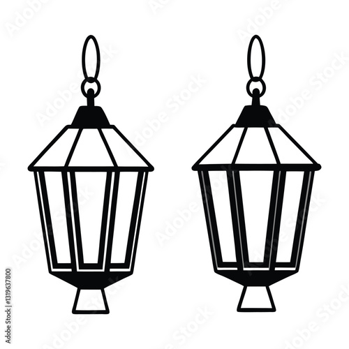 Vector silhouettes of birds and birdcages with trash and recycling symbols
