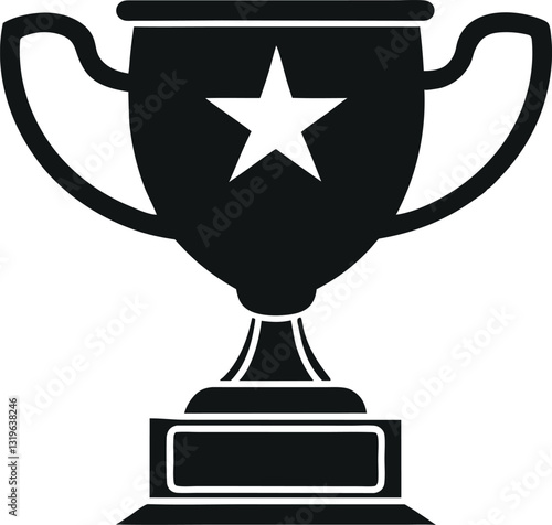 trophy icon silhouette with Transparent Background