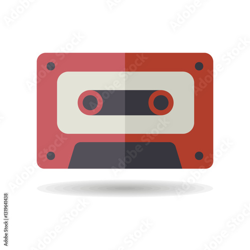 Audio cassette tape vector icon