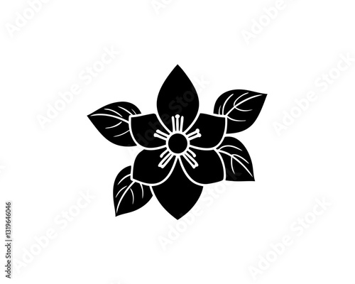 creative details jasmine icon Vector Illustration