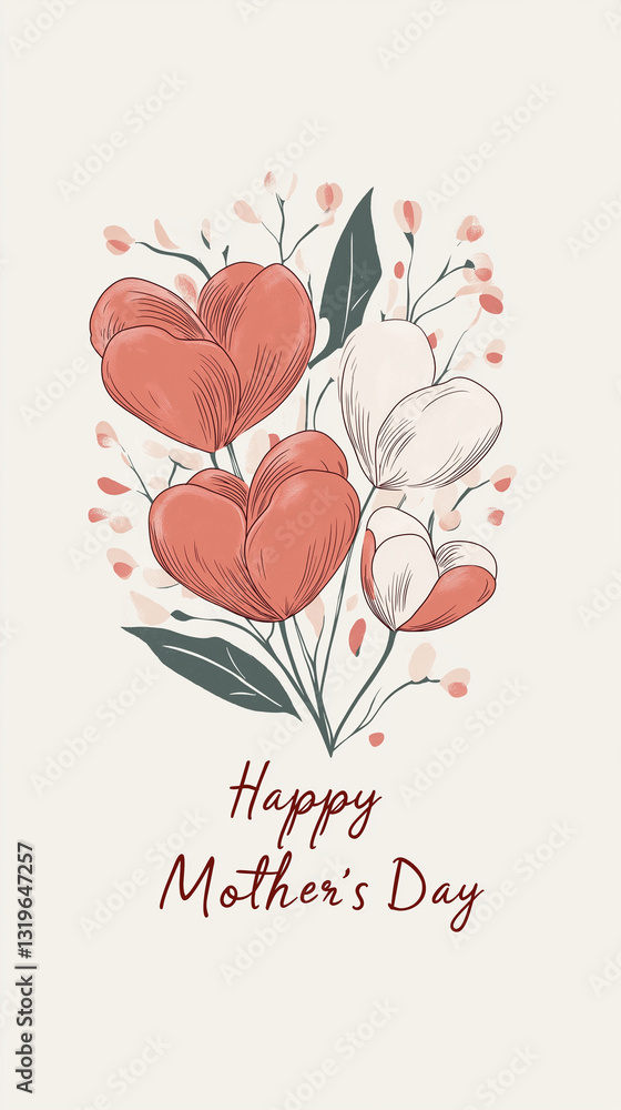 Fototapeta premium happy mother's day mobile wallpaper