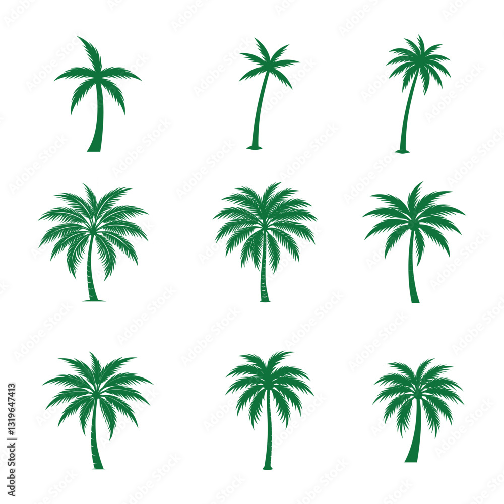 Naklejka premium palm trees vector