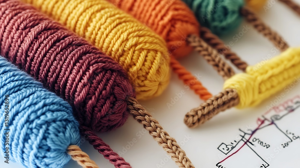 © Muhammad - Crochet pattern instructions and diagrams isolated on white background © Muhammad - Crochet pattern instructions and diagrams isolated on white background