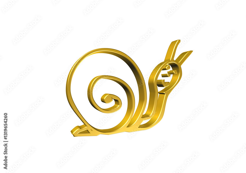 ślimak, rysunek, ilustracja, 3d, symbol, projekt