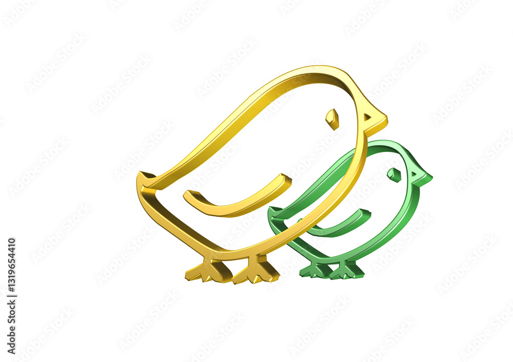 ptaki, ptaszki, rysunek, ilustracja, 3d, symbol, projekt