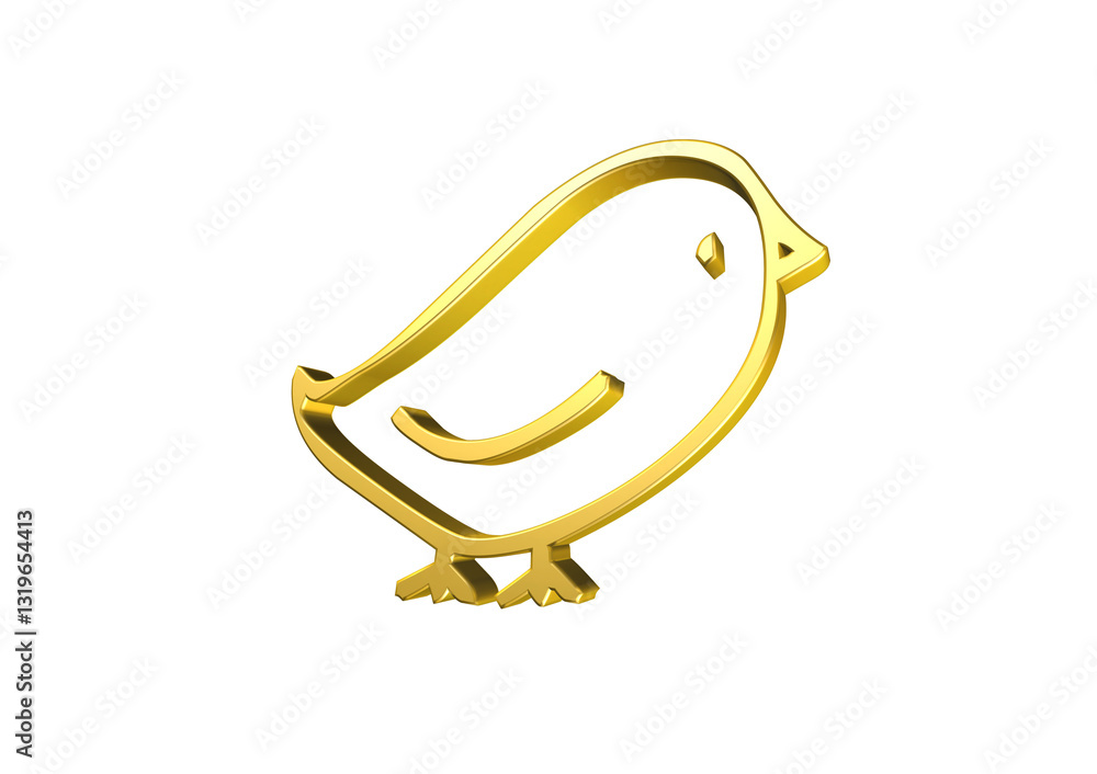 ptak, ptaszek, rysunek, ilustracja, 3d, symbol, projekt