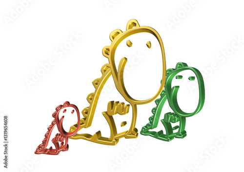 Obraz na płótnie smoki, smoiczki, rysunek, ilustracja, 3d, symbol, projekt w salonie