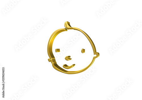 Obraz na płótnie buzia, dziecko, rysunek, ilustracja, 3d, symbol, projekt w salonie