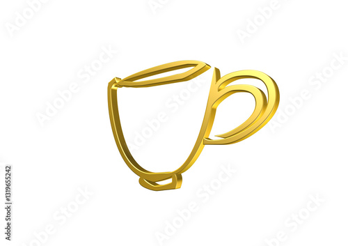 Obraz na płótnie filiżanka, rysunek, ilustracja, 3d, symbol, projekt w salonie