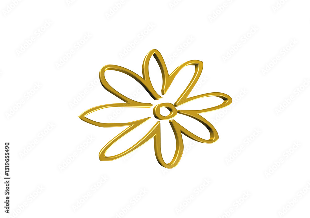 Naklejka premium kwiat, roslina, rysunek, ilustracja, 3d, symbol, projekt