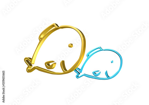 Obraz na płótnie rysunek, ilustracja, 3d, symbol, projekt w salonie
