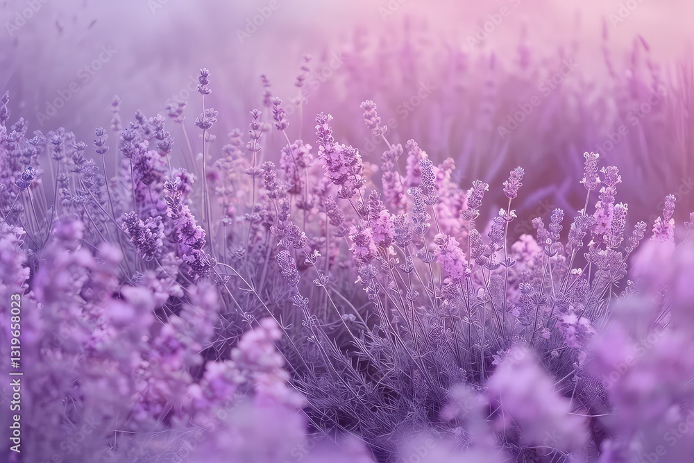 Fototapeta premium Sweet and beautiful floral ground lavender