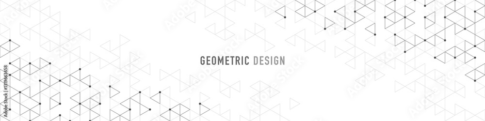 Graphic design element for web page or banner with a geometric pattern of triangle shapes. Graphic design element for web page or banner with a geometric pattern of triangle shapes.