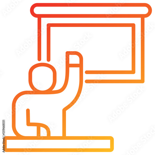 Training Line Gradient Icon