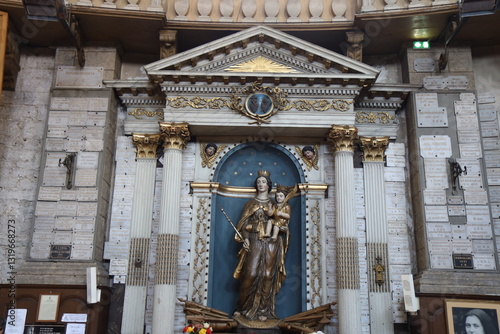 Obraz na płótnie Chapelle Notre-Dame Libératrice, chapelle votive du 17ème siècle, ville de Salins les Bains, département du Jura, France w salonie