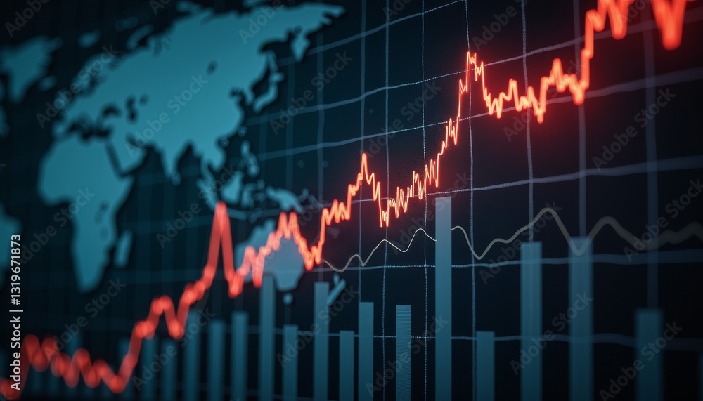 Dramatic stock market crash visualization with downward graph, economic impact Dramatic stock market crash visualization with downward graph, economic impact