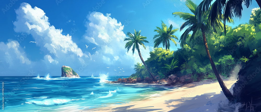 Fototapeta premium Tropical illustration