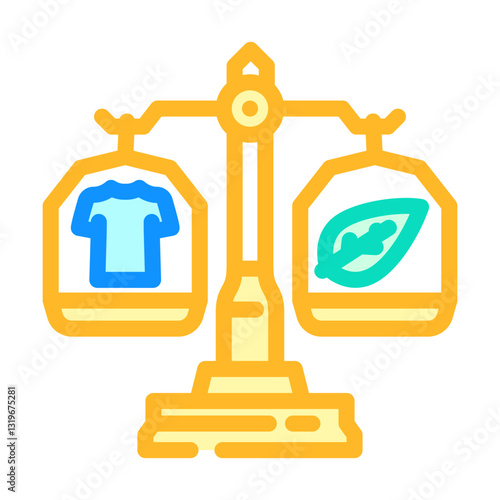 sustainable thrift driven fashion color icon vector illustration