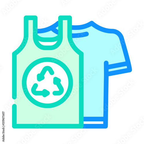 recycle clothing thrift driven fashion color icon vector illustration