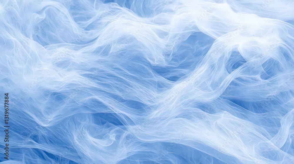 Obraz premium Abstract Light Blue Fabric Texture: Soft, Wave-like Drape