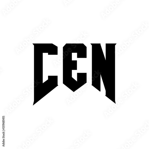 CEN letter logo design for technology company. CEN logo design black and white color combination. CEN logo, CEN vector, CEN design, CEN icon, CEN alphabet. CEN typography logo design.