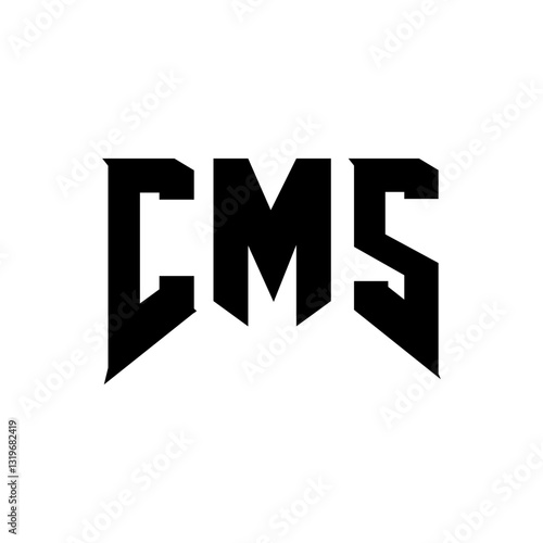 CMS letter logo design for technology company. CMS logo design black and white color combination. CMS logo, CMS vector, CMS design, CMS icon, CMS alphabet. CMS typography logo design.
