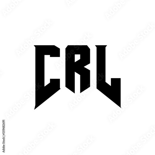 CRL letter logo design for technology company. CRL logo design black and white color combination. CRL logo, CRL vector, CRL design, CRL icon, CRL alphabet. CRL typography logo design. photo