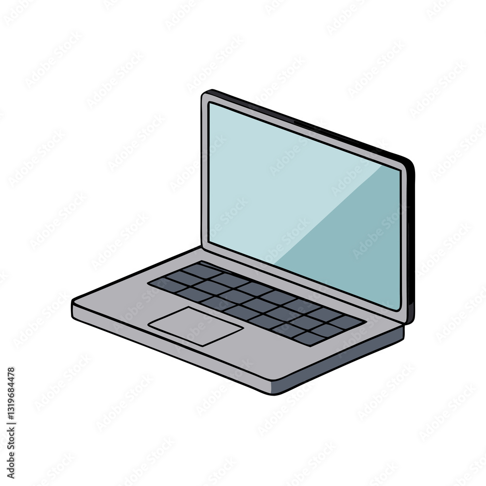 High-Quality 3D Laptop Icon with Clean and Modern Design High-Quality 3D Laptop Icon with Clean and Modern Design