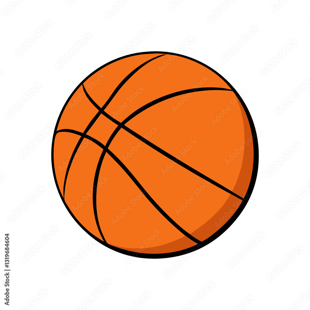 Fototapeta premium Realistic 3D Basketball Ball Icon Perfect for Sports Graphics