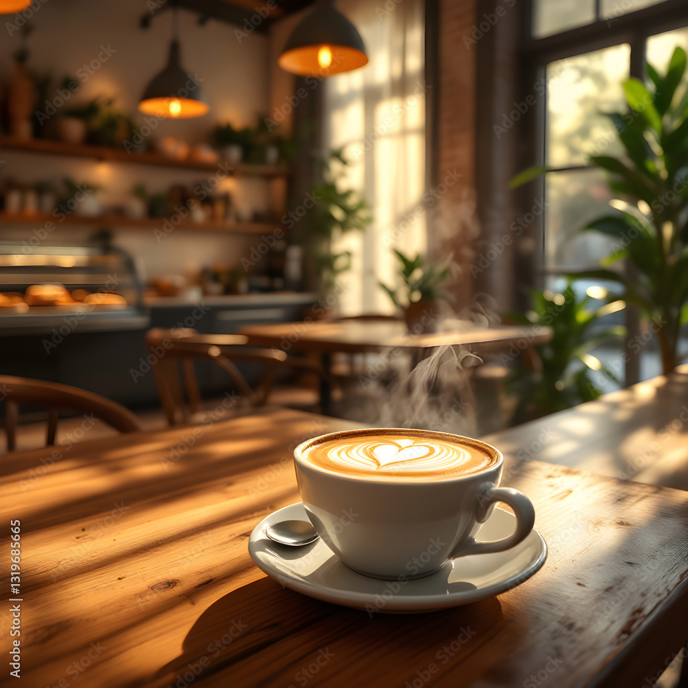 Fototapeta premium a cozy cafe interior 