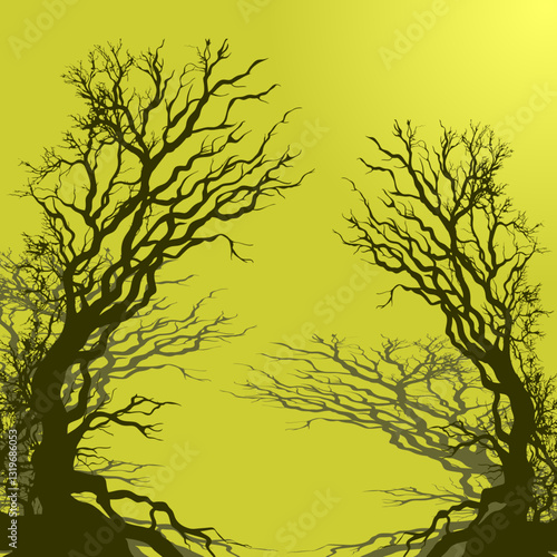 autumn tree silhouette