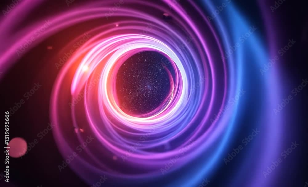 Deep Abstract Digital Tunnel With Swirling Blue And Purple Lights, Creating A Hypnotic Vortex Leading To The Unknown. 4k Deep Abstract Digital Tunnel With Swirling Blue And Purple Lights, Creating A Hypnotic Vortex Leading To The Unknown. 4k