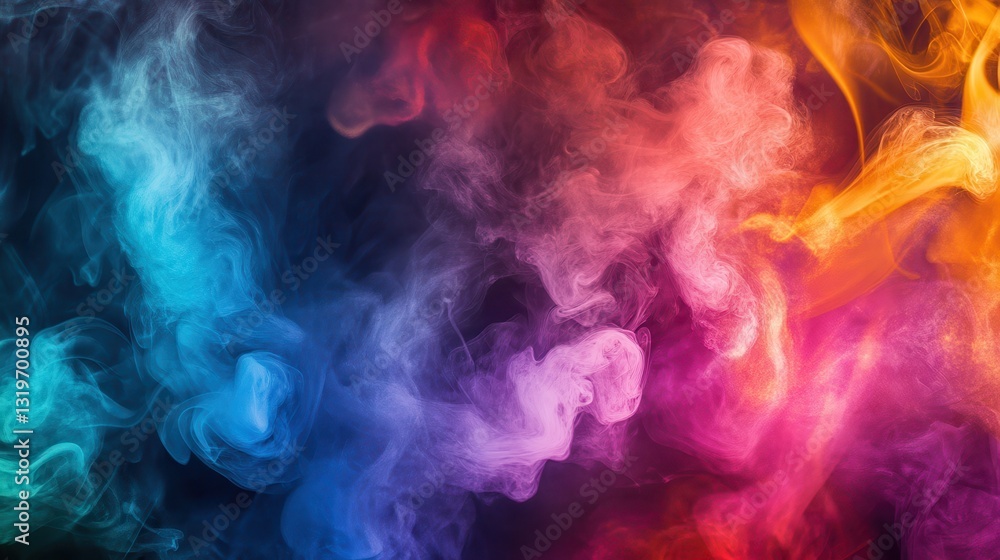 Fototapeta premium Creative colorful smoke wallpaper