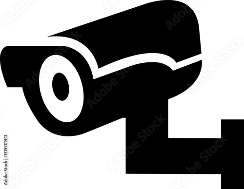CC tv Camera icon vector design, Security camera icon, Cc tv symbol, CC TV Camera vector icon. Warning CCTV sign. Video surveillance. Transparent background