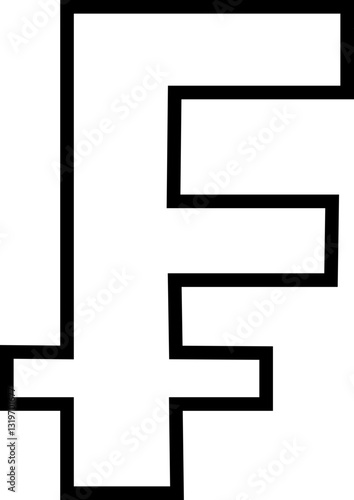 Franc currency sign symbol. Franc France money line icon vector. Currency exchange concept.