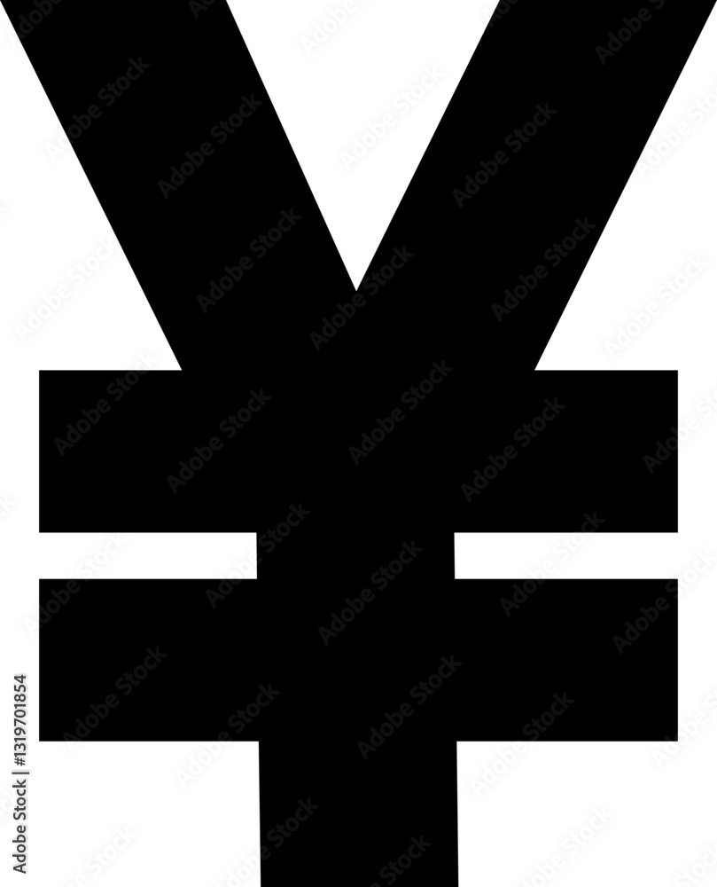 Obraz premium Yen or Yuan currency sign symbol. China and Japan money flat icon vector. Currency exchange concept.