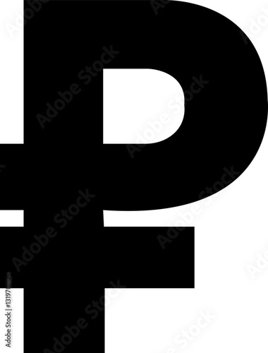Ruble currency sign symbol. Ruble Russian money flat icon vector. Currency exchange concept.