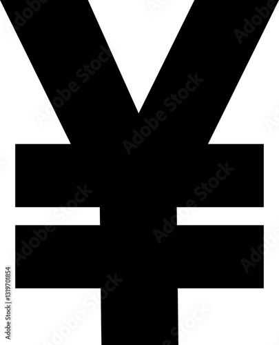 Yen or Yuan currency sign symbol. China and Japan money flat icon vector. Currency exchange concept.