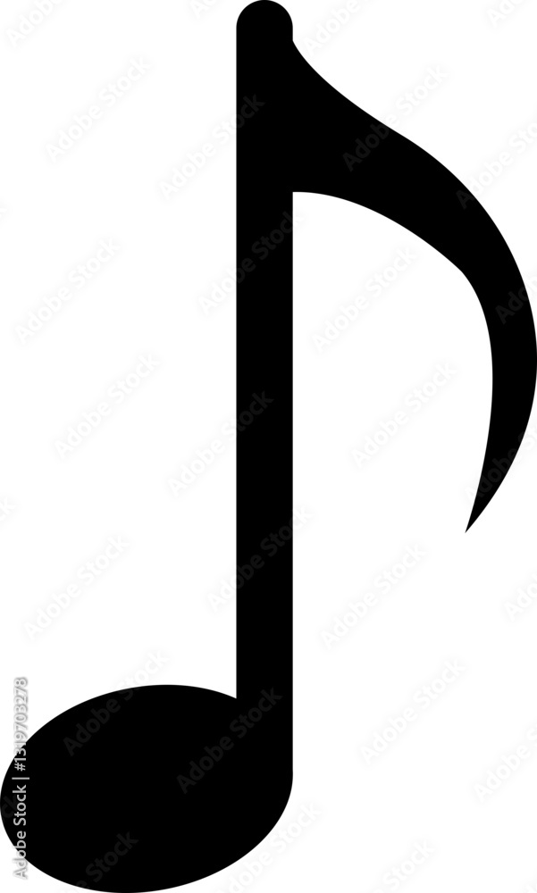 Music note flat icon, Music key symbol. song bites. sound tone notes. Musical key silhouette sign vector Music note flat icon, Music key symbol. song bites. sound tone notes. Musical key silhouette sign vector