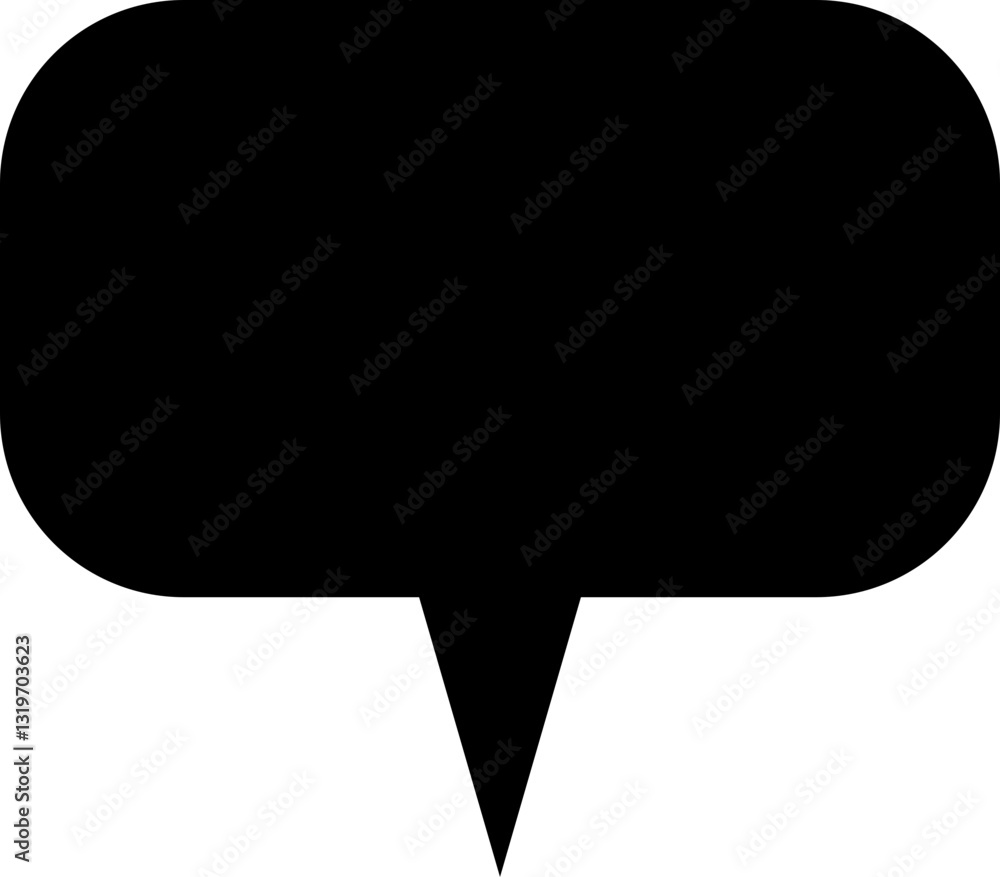 Flat Speech Bubble. Talk bubble. Speak bubble text, chatting box, Empty message box silhouette cartoon vector Flat Speech Bubble. Talk bubble. Speak bubble text, chatting box, Empty message box silhouette cartoon vector